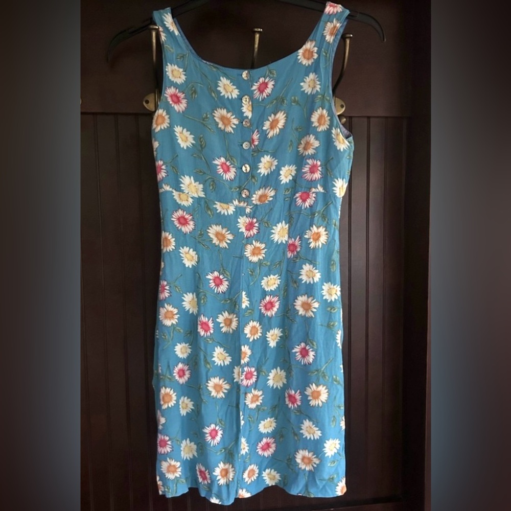 VINTAGE TELLURIDE CLOTHING CO 90s Daisy Mini Sun Dress Retro Floral Coquette | 8 - Picture 10 of 11